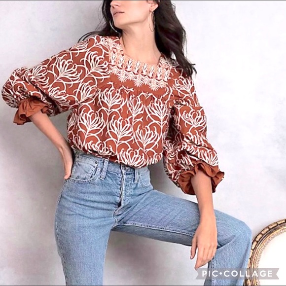 happy x nature Tops - NWT KATE HUDSON HAPPY X NATURE Peasant Top XL